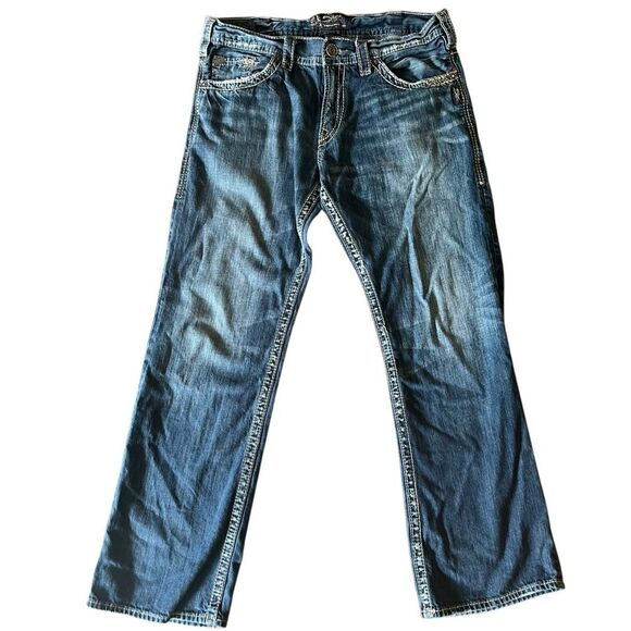 Mens Silver Zac Jeans - W34 L32 - 100% Cotton - Picture 7 of 13